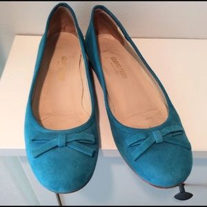 Gianni Fiodi ITALIAN BLUE SUEDE FLATS